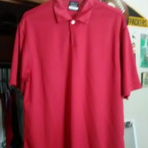 Mens red med nike golf dri fit polo